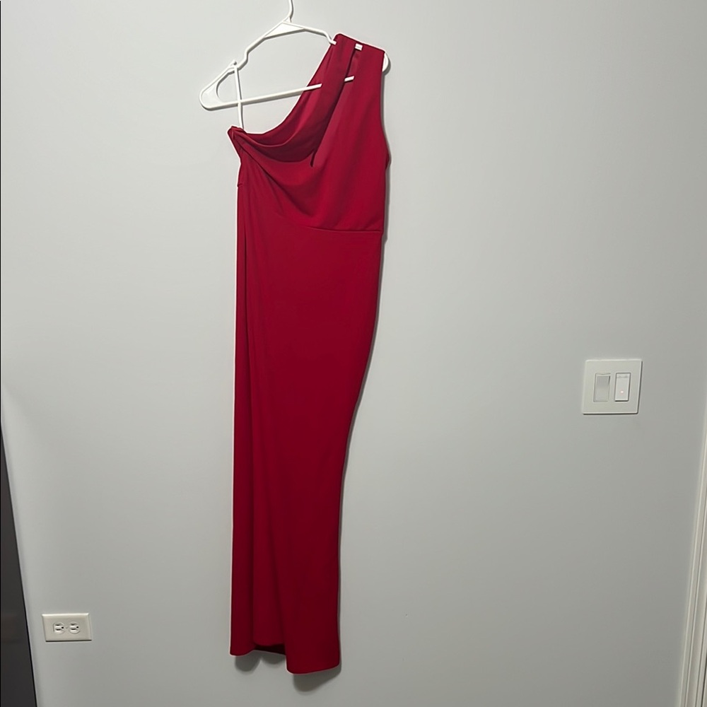 NWOT Elegant Red One-Shoulder Dress